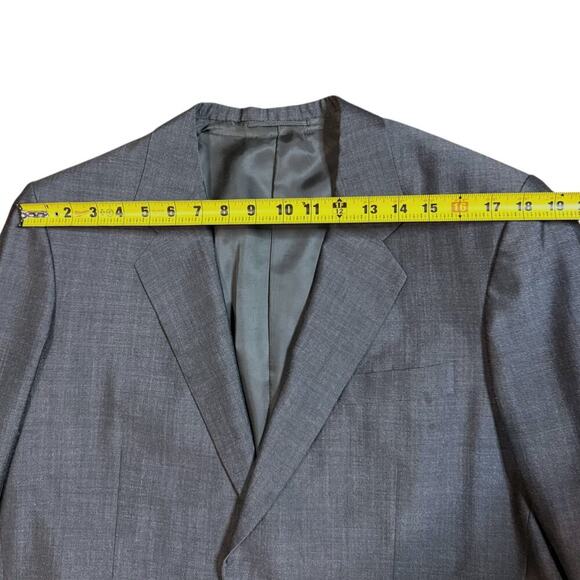 VTG G Handleman 2-Piece Suit Mens Gray Semi-Sharkskin Custom Made Size 44 - Picture 5 of 12